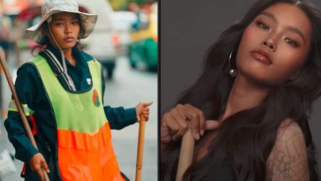 Viral! Gara-gara TikTok Wanita Penyapu Jalan Ini Jadi Model Ternama